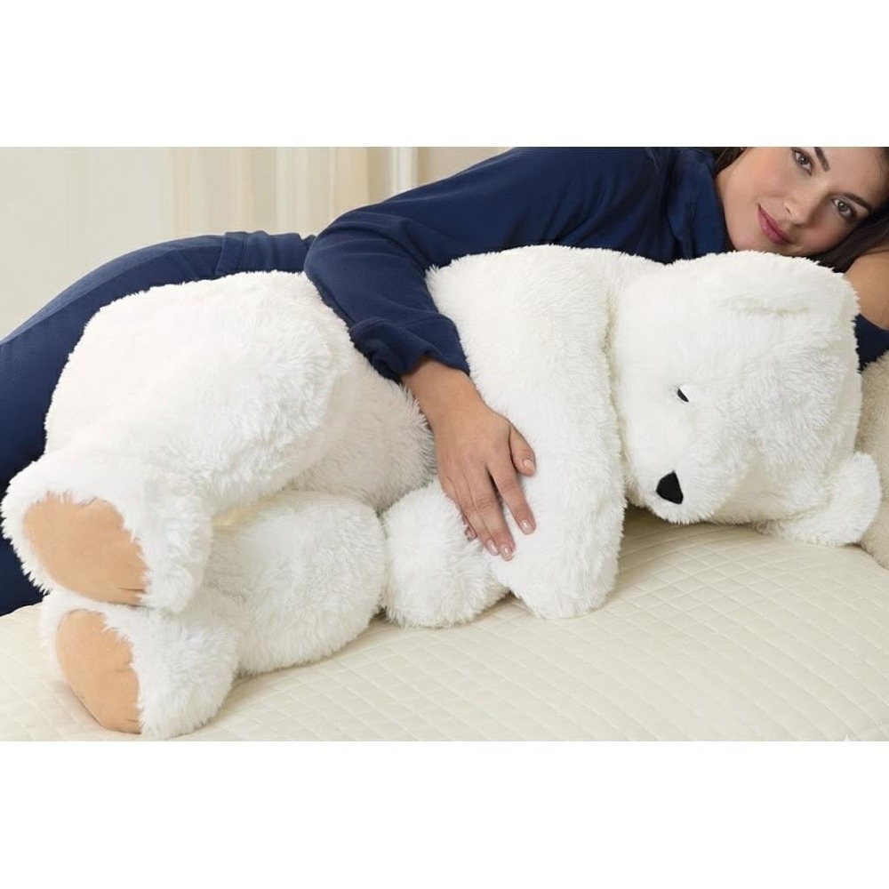 Retired Vermont Teddy Bear 3ft Polar Bear White Jumbo Lovey Buddy Huggable Soft
